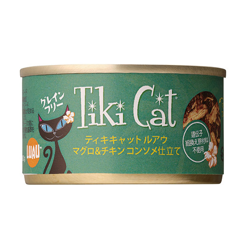 ティキキャット TikiCat キャットフード 猫 ウェット マグロ＆チキン コンソメ仕立て ルアウ (80g)アイキャッチ画像