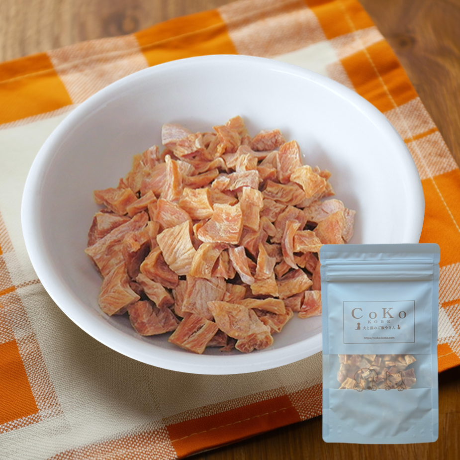 CoKoオリジナル 犬おやつ 肉の素材 無添加 国産 鶏ささみ一口カット (40g) Chicken breast tender for dogsアイキャッチ画像