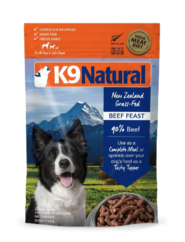 ケーナインナチュラル ドッグフード ビーフ・フィースト (15g､142g､500g) K9 Natural beef feastアイキャッチ画像