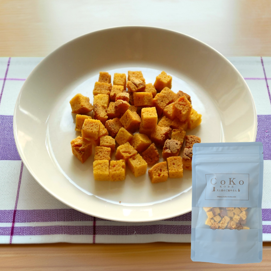 CoKoオリジナル 犬おやつ 無添加 国産 米粉とかぼちゃ&鹿肉ひとくちラスク(50g) Originalrusk for dogsアイキャッチ画像